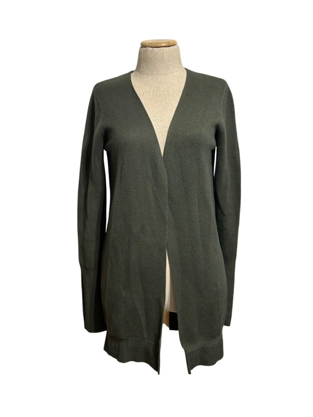 Lululemon Womens Sz M Cardigan Casual Open-Front Knit Long Sleeve Sweater Green